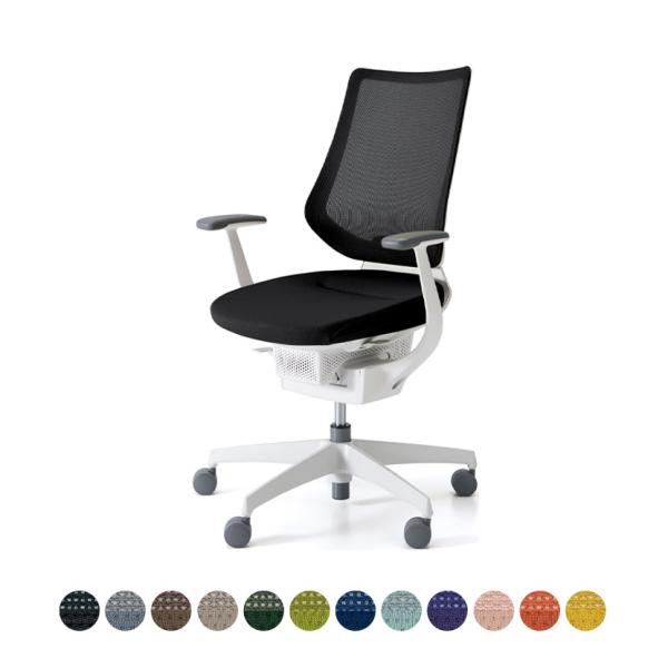 オフィスチェア コクヨ チェア イング ing メッシュ バーチカル ホワイトシェル 樹脂脚 T型肘...