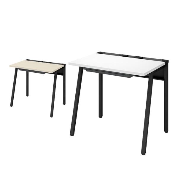 コクヨ リーン LEAN 平机 センター引き出し付き 本体色ブラック 幅800×奥行600×高さ72...