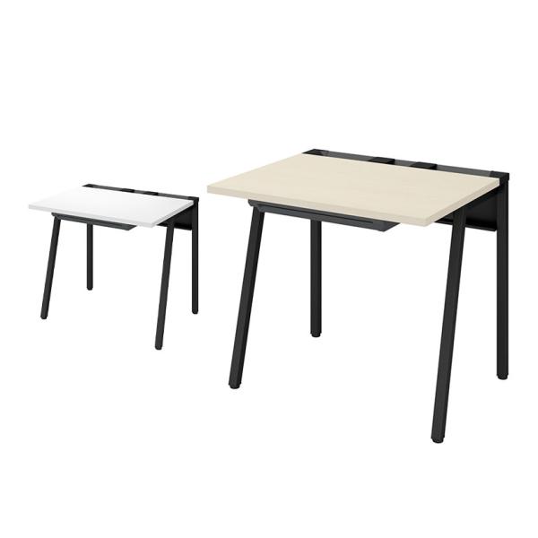 コクヨ リーン LEAN 平机 センター引き出し付き 本体色ブラック 幅800×奥行700×高さ72...