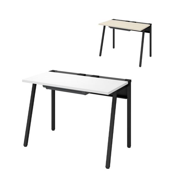 コクヨ リーン LEAN 平机 センター引き出し付き 本体色ブラック 幅1000×奥行600×高さ7...