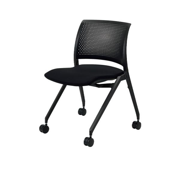 会議イス Spline スプライン キャスタータイプ 座クッションタイプ ブラックシェル ブラック塗...