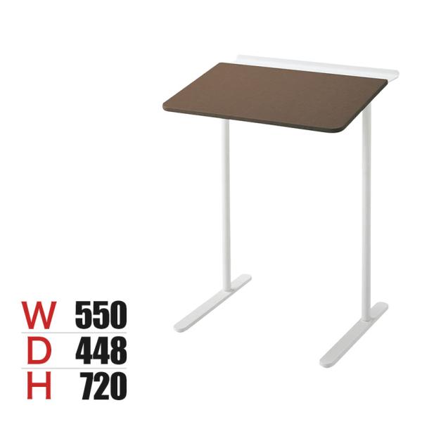 パーソナルデスク ペルソ チルトタイプ 脚ホワイト ポリウレタン系レザー天板 幅550×奥行448×...