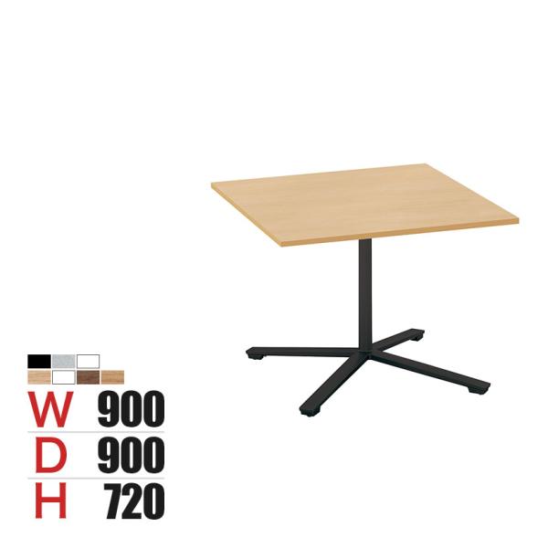 コクヨ VIENA ビエナ ミーティングテーブル フラップテーブル 正方形 単柱脚 塗装脚 キャスタ...