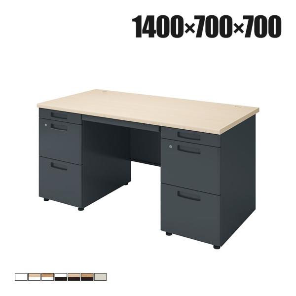 コクヨ INVENTデスク インベント 両袖机 スチールデスク オフィスデスク 配線機能付き オール...