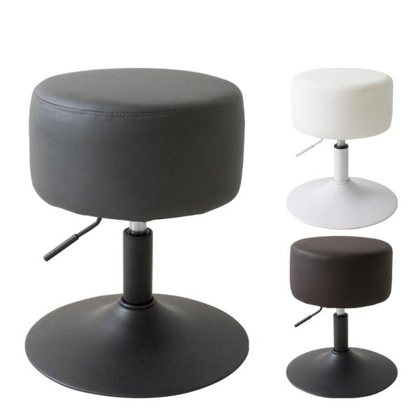 昇降スツール Posta(ポスタ) 360度回転座面 PUレザー ウレタン座面 幅385×奥行385...