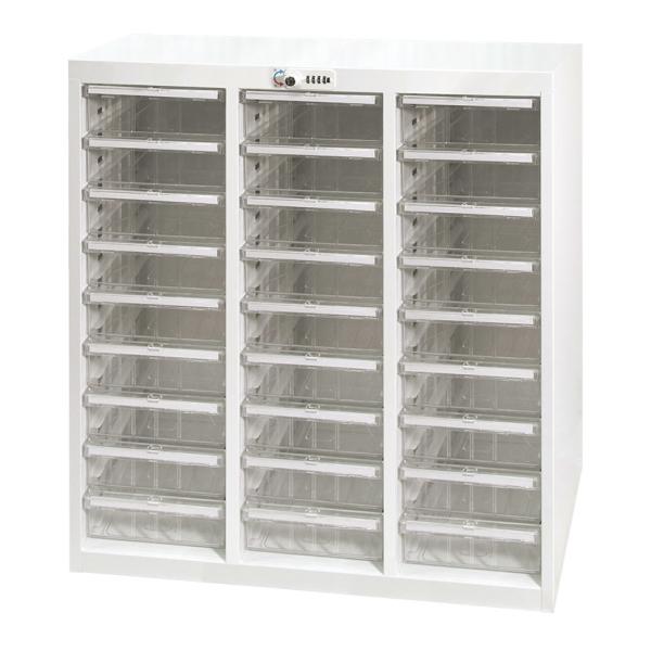 法人様限定 国産 完成品 スチール製 書類整理ケース A4ハイタイプ 深型9段 3列 ダイヤル錠 オ...