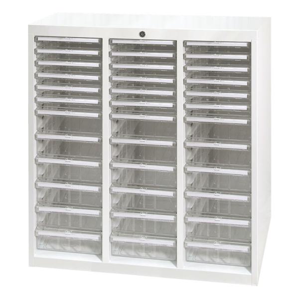 法人様限定 国産 完成品 スチール製 書類整理ケース A4ハイタイプ 浅型6段+深型6段 3列 シリ...