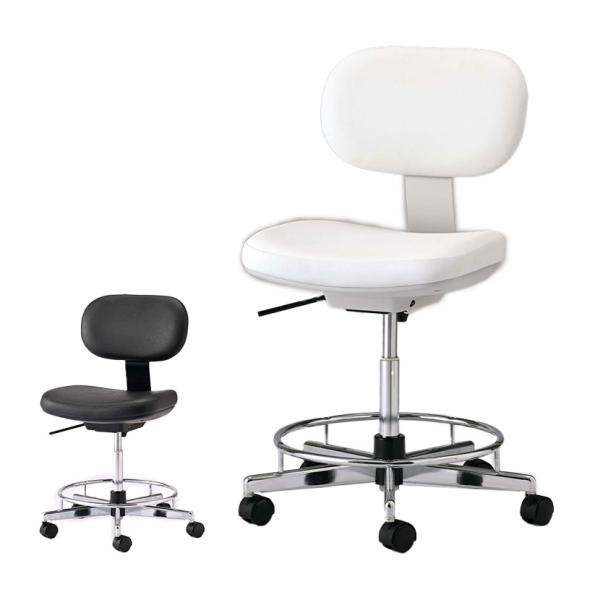 ノーリツイス(NORITSUISU) DC導電チェア メッキ脚 ハイタイプ 導電ウレタン巻双輪キャス...