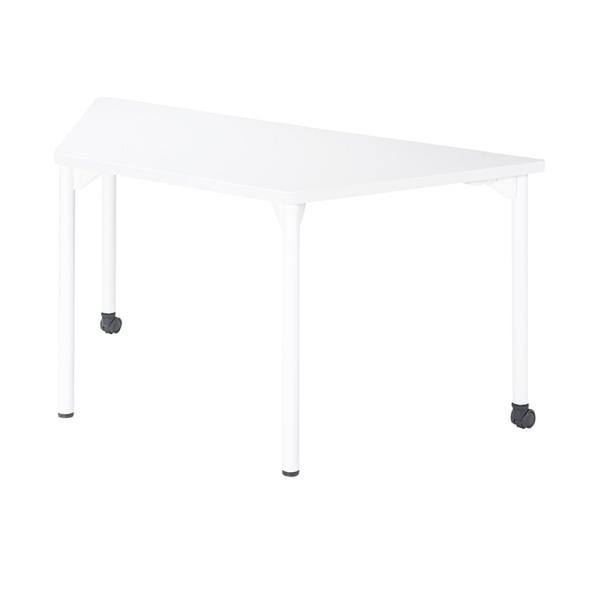 児童 塾 学校向け キャスター付きテーブル 台形 幅1200×奥行520×高さ700mm 国産