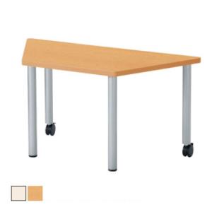 児童・塾・学校向け キャスター付きテーブル 台形 幅1200×奥行520×高さ700mm 国産