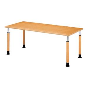 福祉施設用テーブル/ラチェット式高さ調整脚 台形 幅1800×奥行780×高さ600〜800mm/F...