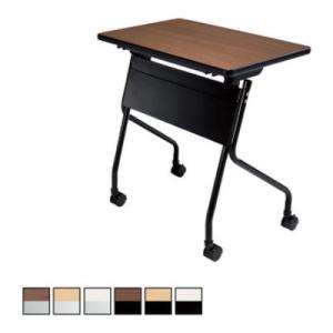 研修デスク PJ 折りたたみ キャスター付き 幕板付き 収納付き 並行スタッキング 長方形天板 幅6...