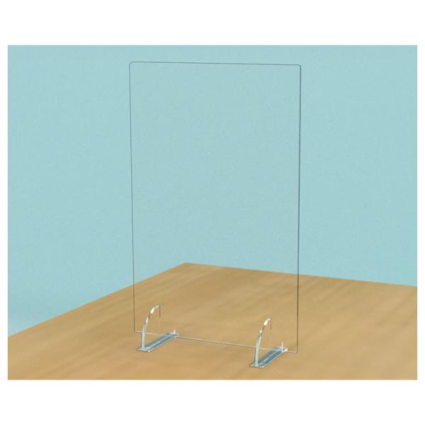 30台セット 飛沫防止パネル デスクサイドパーテーション PVC製 3mm厚 縦横両用 透明 置き型...