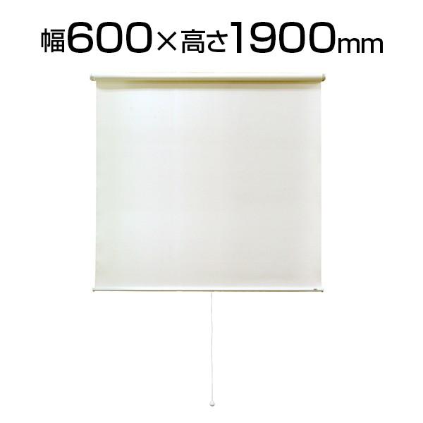 シングルロールスクリーン ビスタイプ 幅600mm×高さ1900mm ビス取り付け スプリング巻き上...