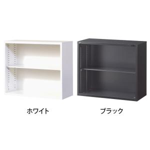 国産 完成品 オープン書庫 扉無し 2段 上置...の詳細画像1