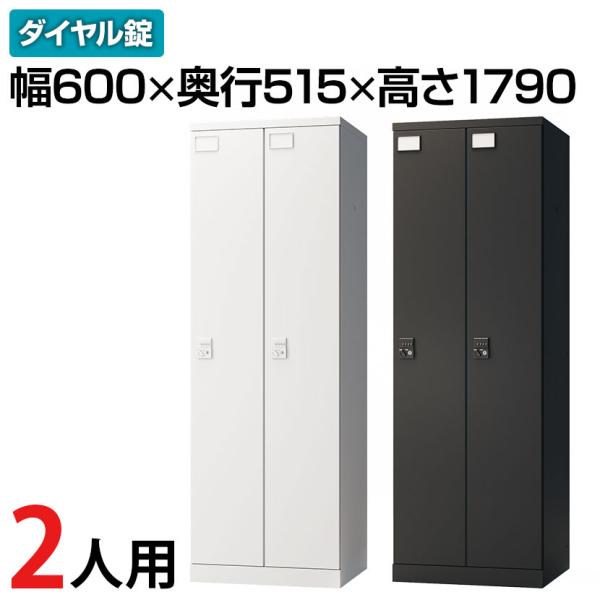 レビュー特典あり 法人様限定 ロッカー スチールロッカー 2人用 2列1段 GS 鍵付 ダイヤル錠 ...