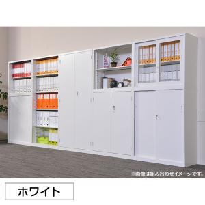 国産 完成品 スチール引戸書庫 3段 鍵付き ...の詳細画像2