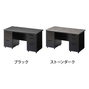 法人様限定 スチールデスク ブラック EX 両...の詳細画像2