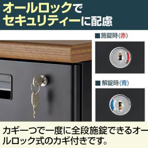 法人様限定 3段 脇机 サイドデスク デスクワ...の詳細画像5
