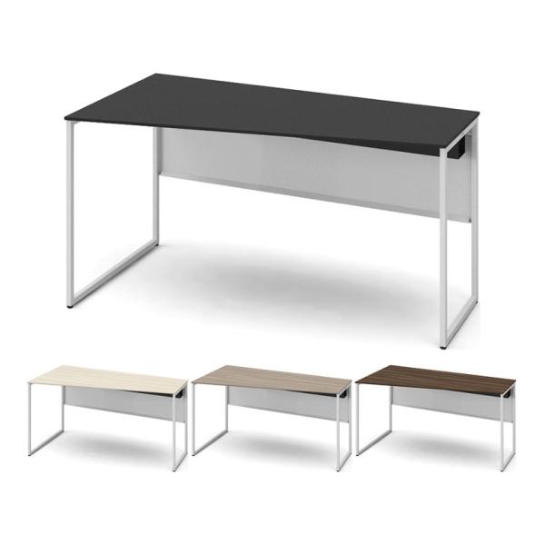 オカムラ ソリスト Soliste スタンダードタイプ 台形天板 左タイプ フレーム脚ネオホワイト ...