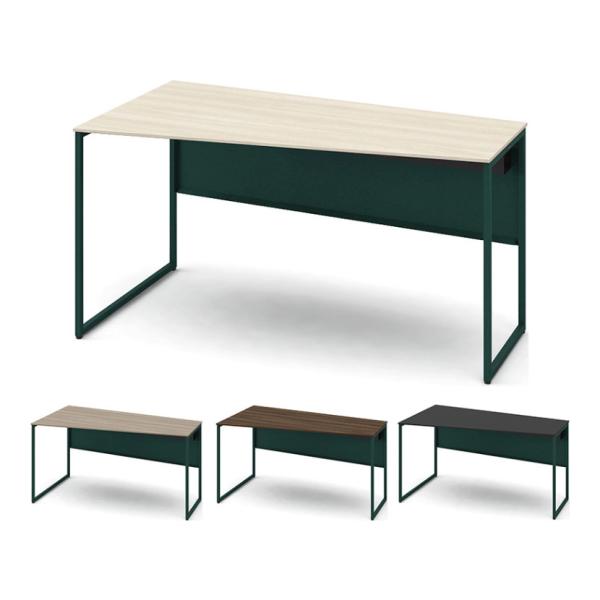 オカムラ ソリスト Soliste スタンダードタイプ 台形天板 左タイプ フレーム脚ダークグリーン...