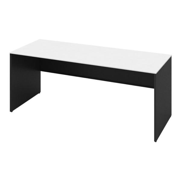 オカムラ ソリスト Soliste スタンダードタイプ 平机 パネル脚ブラック メラミン天板ホワイト...