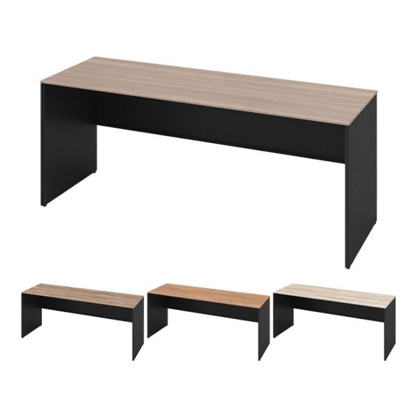 オカムラ ソリスト Soliste スタンダードタイプ 平机 パネル脚ブラック メラミン天板ティンバ...