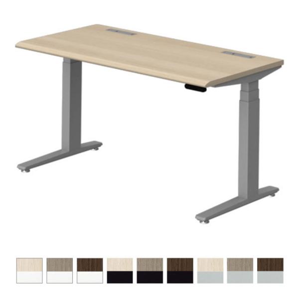 脚)ブラック・シルバー：入荷未定 3S20LH MB スイフト 電動昇降デスク 平机 スムースフォル...