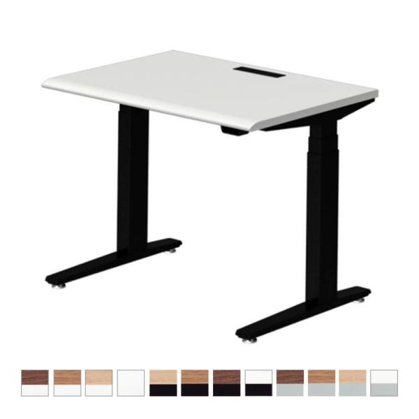 脚)ブラック・シルバー：入荷未定 3S20MK MY スイフト 電動昇降デスク 平机 スムースフォル...