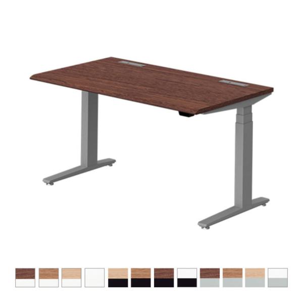 脚)ブラック・シルバー：入荷未定 3S20TH MY スイフト 電動昇降デスク 平机 スムースフォル...