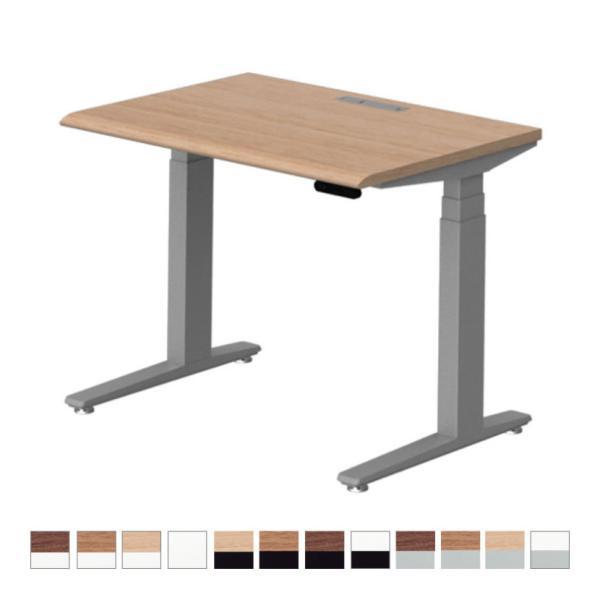 脚)ブラック・シルバー：入荷未定 3S2AFK MY スイフト 電動昇降デスク 平机 スムースフォル...