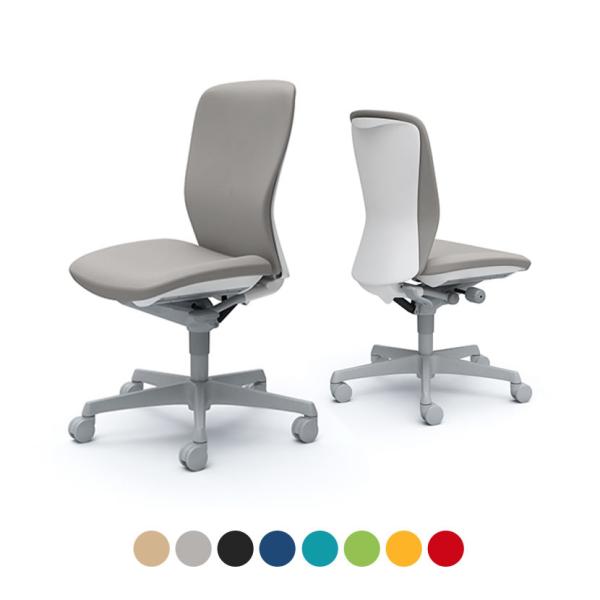 オカムラ オフィスチェア デスクチェア ワークチェア スラート 肘なし ハイバック ホワイトシェル ...