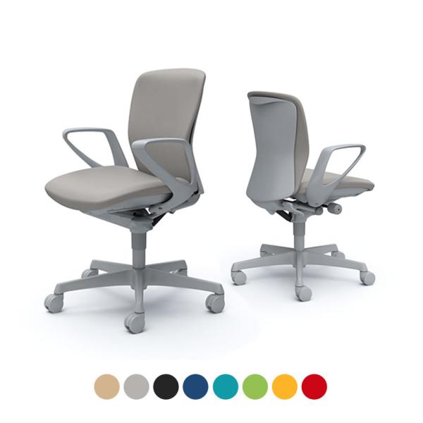 オカムラ オフィスチェア スラート デザインアーム ローバック グレーシェル ハンガーなし 樹脂脚 ...