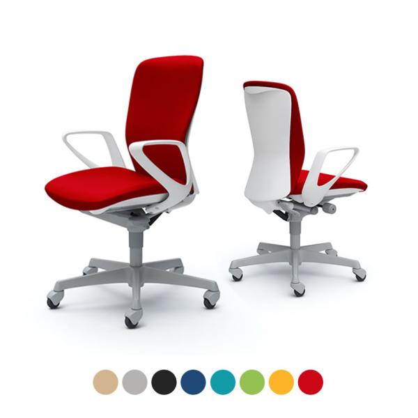 オカムラ オフィスチェア スラート デザインアーム ハイバック ホワイトシェル ハンガーなし 樹脂脚...