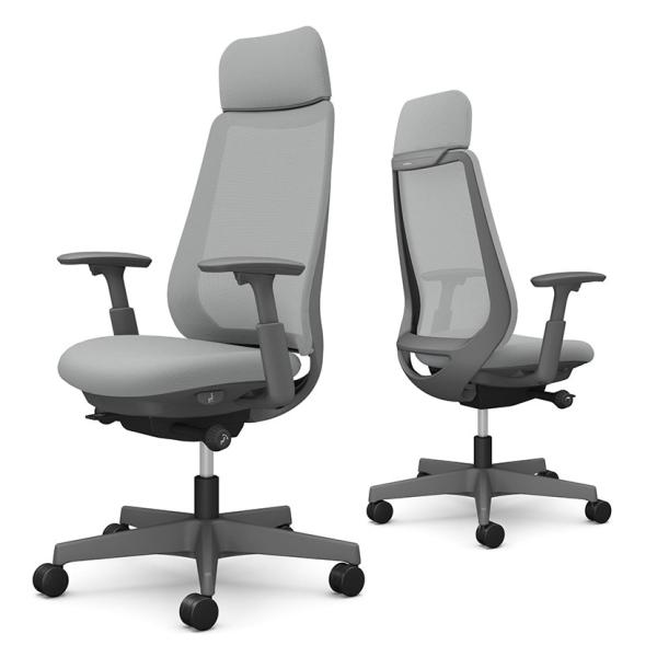 オカムラ ポータム CF85XA オフィスチェア 可動肘 背メッシュ エクストラスタンダード ダーク...