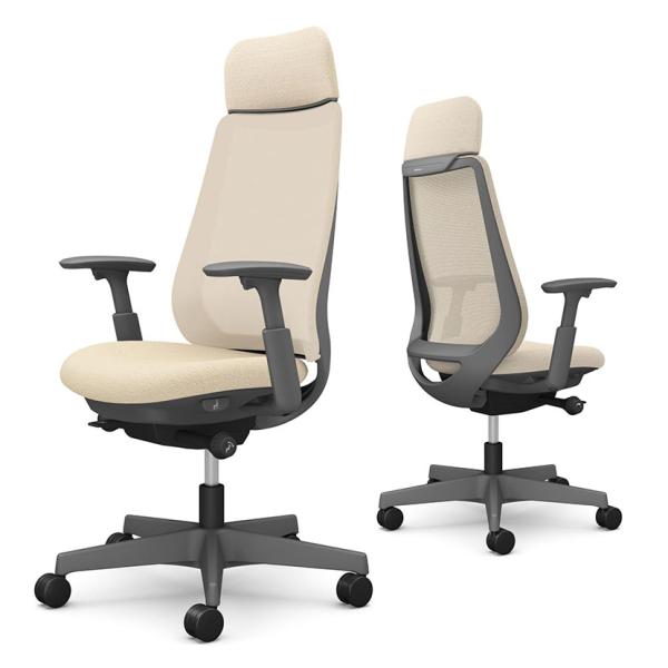 オカムラ ポータム CF85ZA オフィスチェア 可動肘 背メッシュ エクストラスタンダード ダーク...