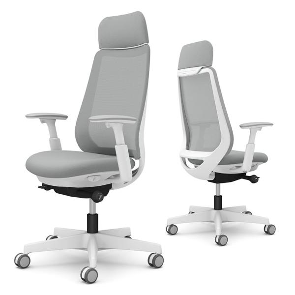 オカムラ ポータム CF85ZW オフィスチェア 可動肘 背メッシュ エクストラスタンダード ホワイ...