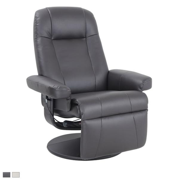 パーソナルチェア PVCレザー リビングソファ ハイバック 回転式 リクライニングチェア フットリク...