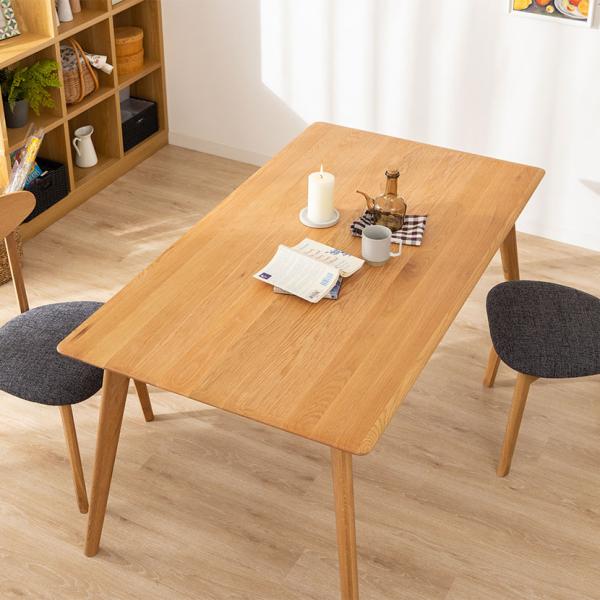 ダイニングテーブル ホワイトオーク無垢材 天然木 食卓テーブル オシャレ 北欧 ナチュラル 幅150...