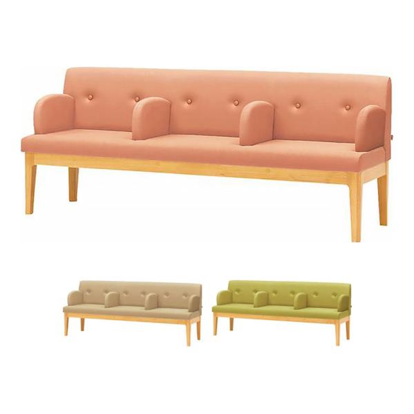 ロビーチェア パブリックベンチ 待合 業務用ベンチ オリバー ロビーベンチ 木製 3人掛け 全肘付 ...