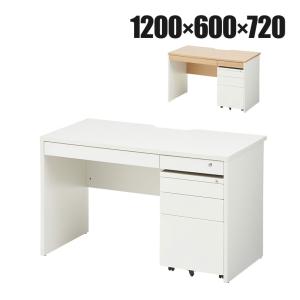 法人様限定 ペスパ 木製デスク 平机 引き出し付き