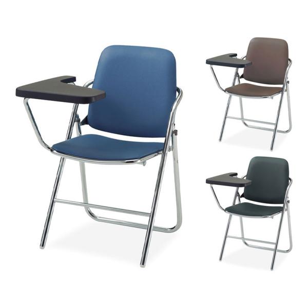 PLUS メモ台付折りたたみイスFC-215 シリーズ スチールパイプ径：φ22.2mmタイプ 幅5...