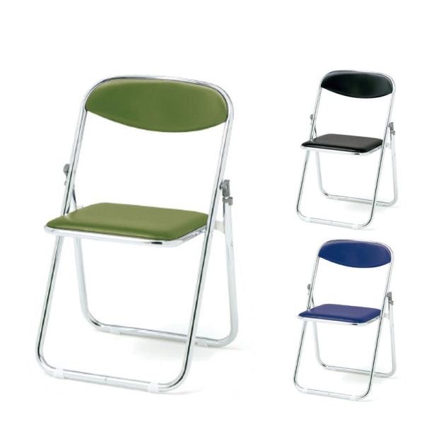 PLUS 折りたたみイスFC-700 シリーズ スチールパイプ径：φ22.2mmタイプ クロムメッキ...