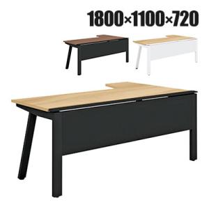 GE-N187RL Genela ジェネラ 単体ラウンド 左用 フリーアドレスデスク オフィスデスク...