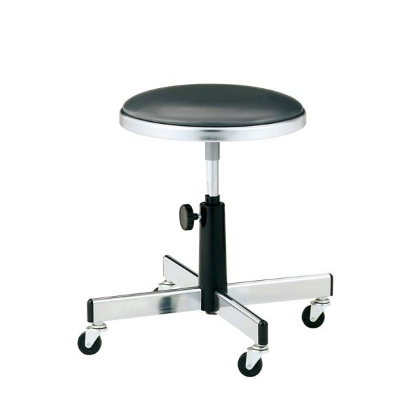 PLUS 作業用チェア ネジ式上下 キャスター付 幅545×奥行370mm