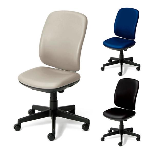 オフィスチェアー PLUS プラス Presea プリセア ホワイトシェル 肘なし ハイバック ビニ...