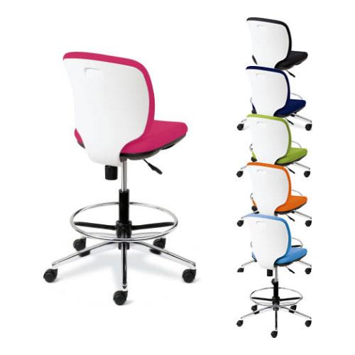 オフィスチェア デスクチェア ワークチェア PLUS Presea プリセア ホワイトシェル 肘なし...