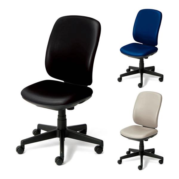 オフィスチェアー PLUS プラス Presea プリセア ブラックシェル 肘なし ハイバック ビニ...