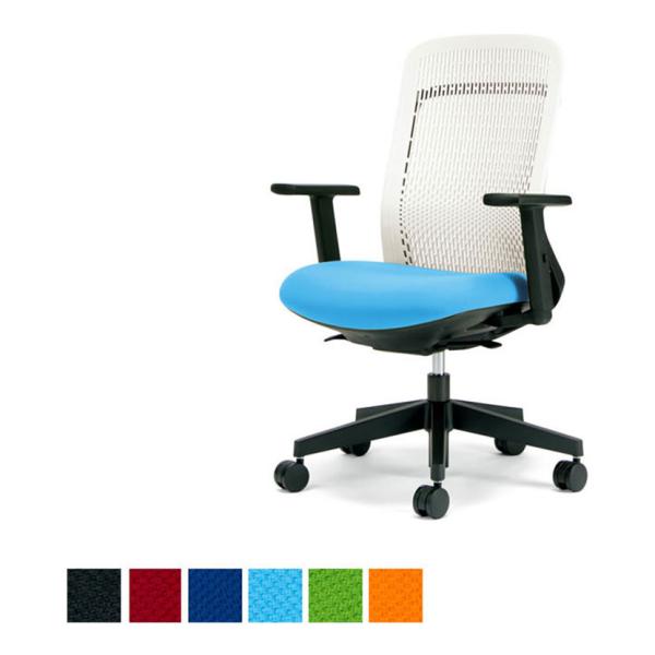 オフィスチェアー Try トライ ホワイトシェル ハイバック アジャスト肘 3Dフォルムグラデーショ...