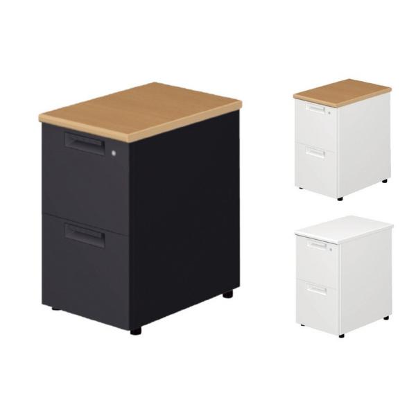 LEED リード 脇机 2段 幅400×奥行600×高さ700mm LE-N046D-2 プラス(P...